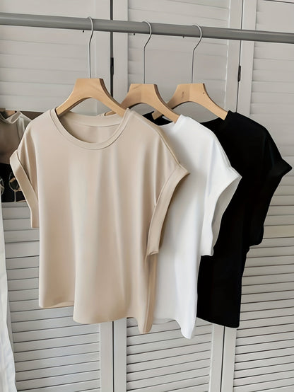 T-shirt basique manches courtes femme style décontracté chic