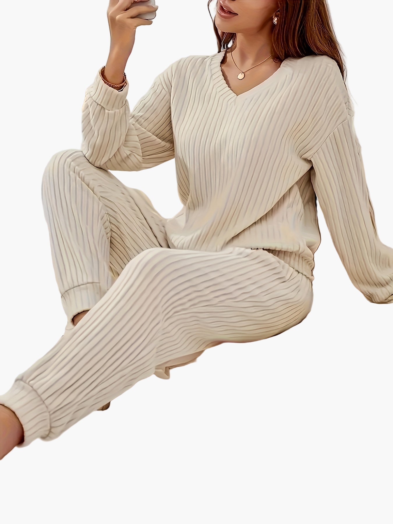 Pigiama Donna Set Loungewear Casual Stile Cocooning per Relax e Casa