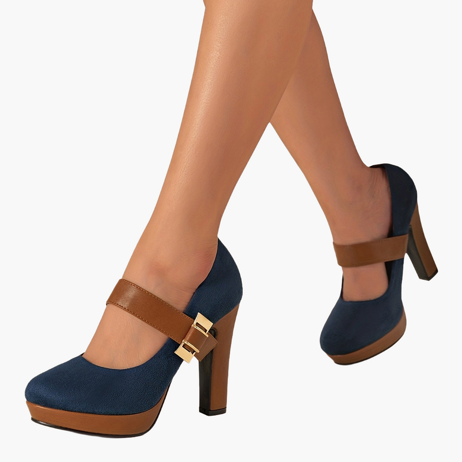 Mary Jane Pumps mit hohen Absätzen für Damen, eleganter Stil für Abend und Büro