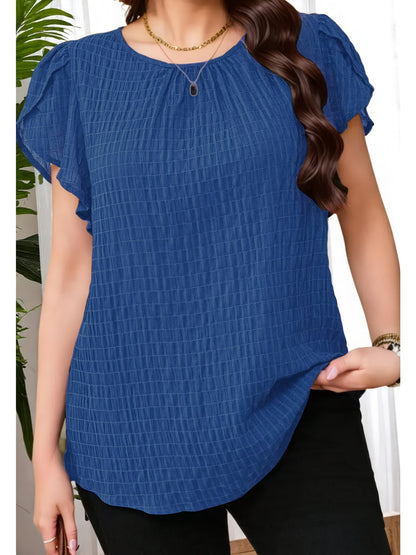 Elegant Women's Blouse with Butterfly Sleeves, Casual Style for Office or Outings