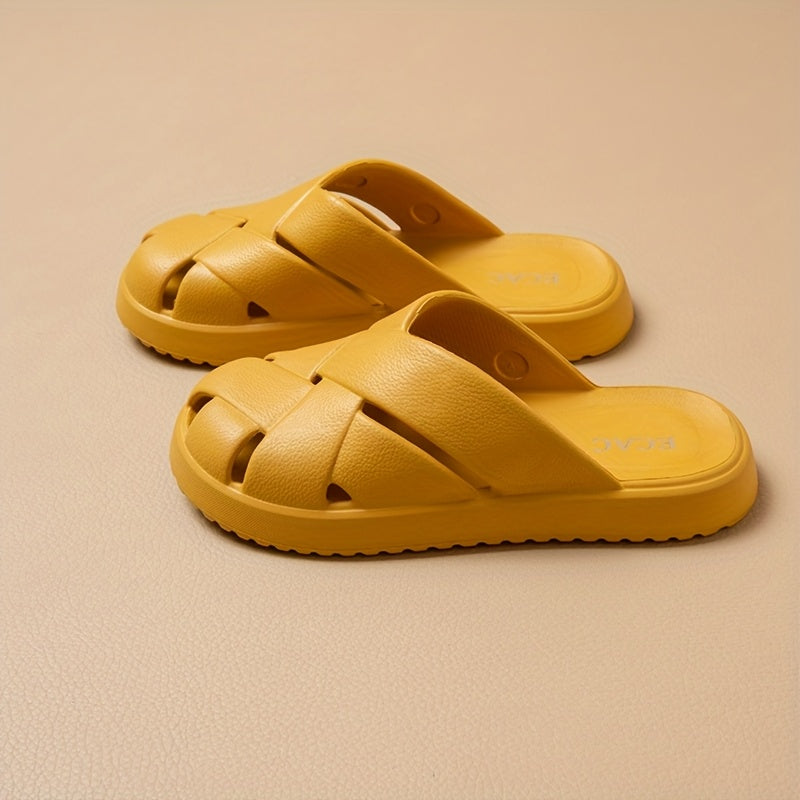 Sandales plates à plateforme tressée pour femme – Style décontracté et tendance