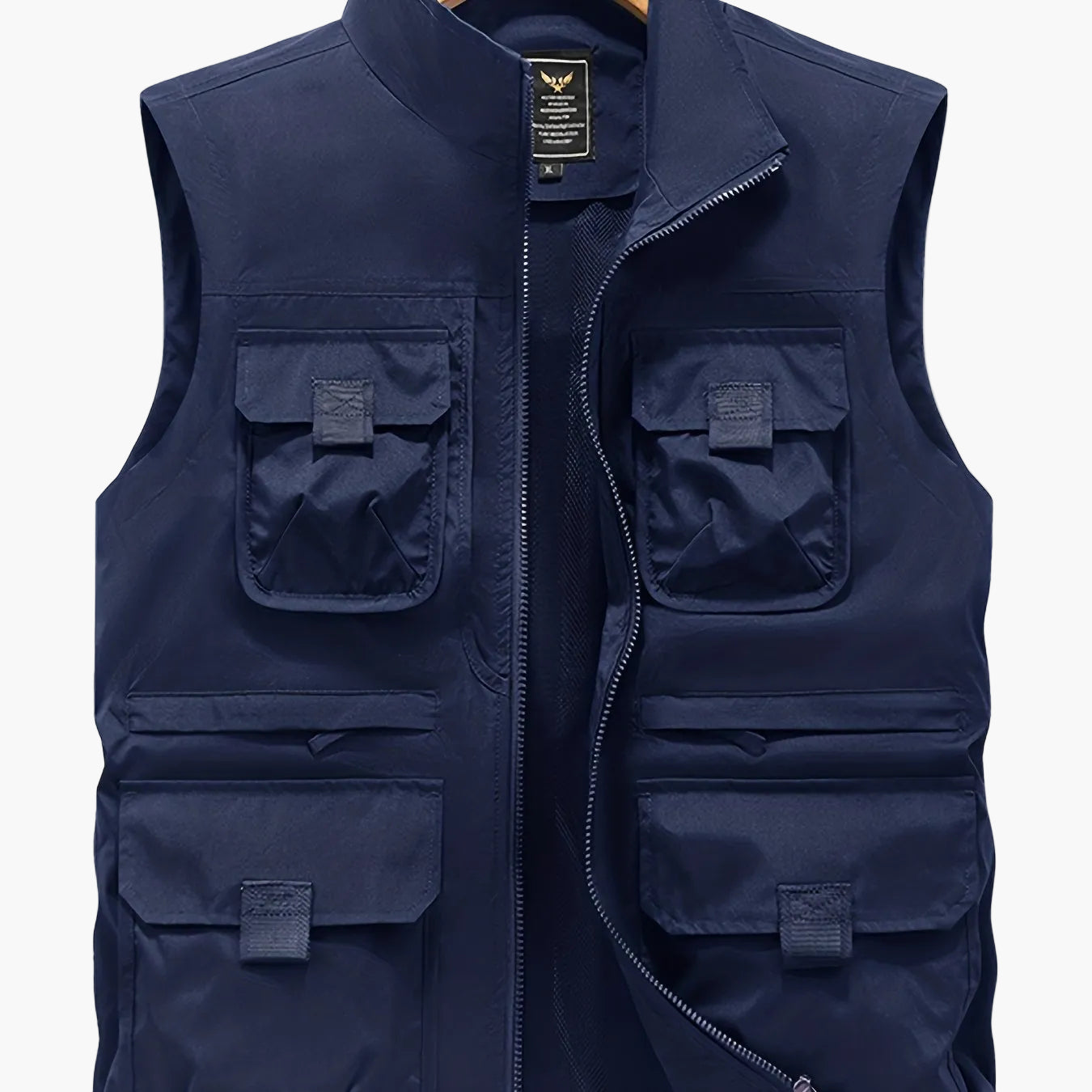 Gilet utilitaire sans manches pour homme style décontracté outdoor à poches multiples