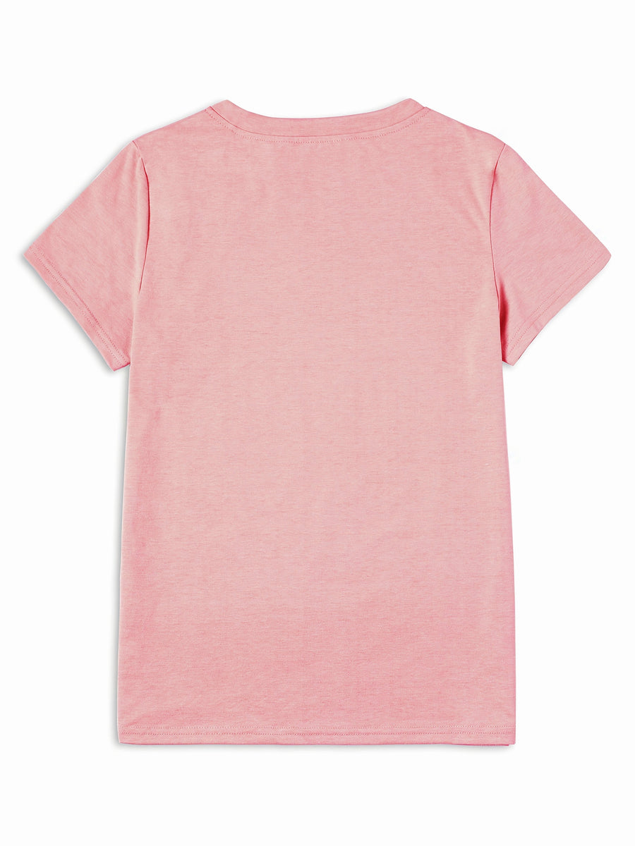 T-shirt Femme Style Décontracté à Imprimé Floral Artistique pour le Printemps et l'Été