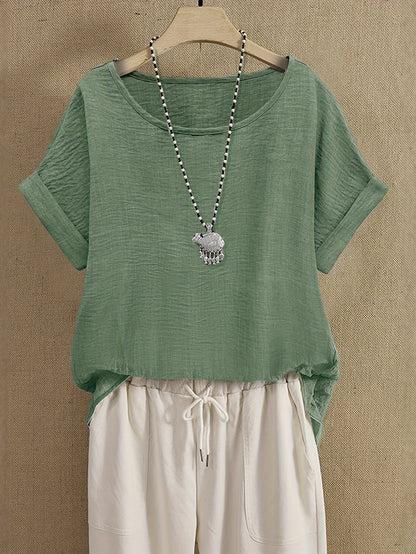 Blouse Décontractée Femme Manches Courtes Style Chic pour Été et Loisirs
