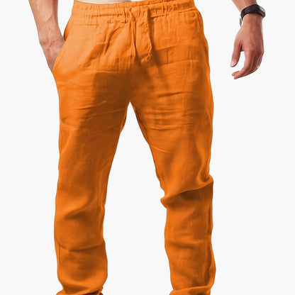 Pantalon décontracté homme style jogging à jambes droites pour l'été