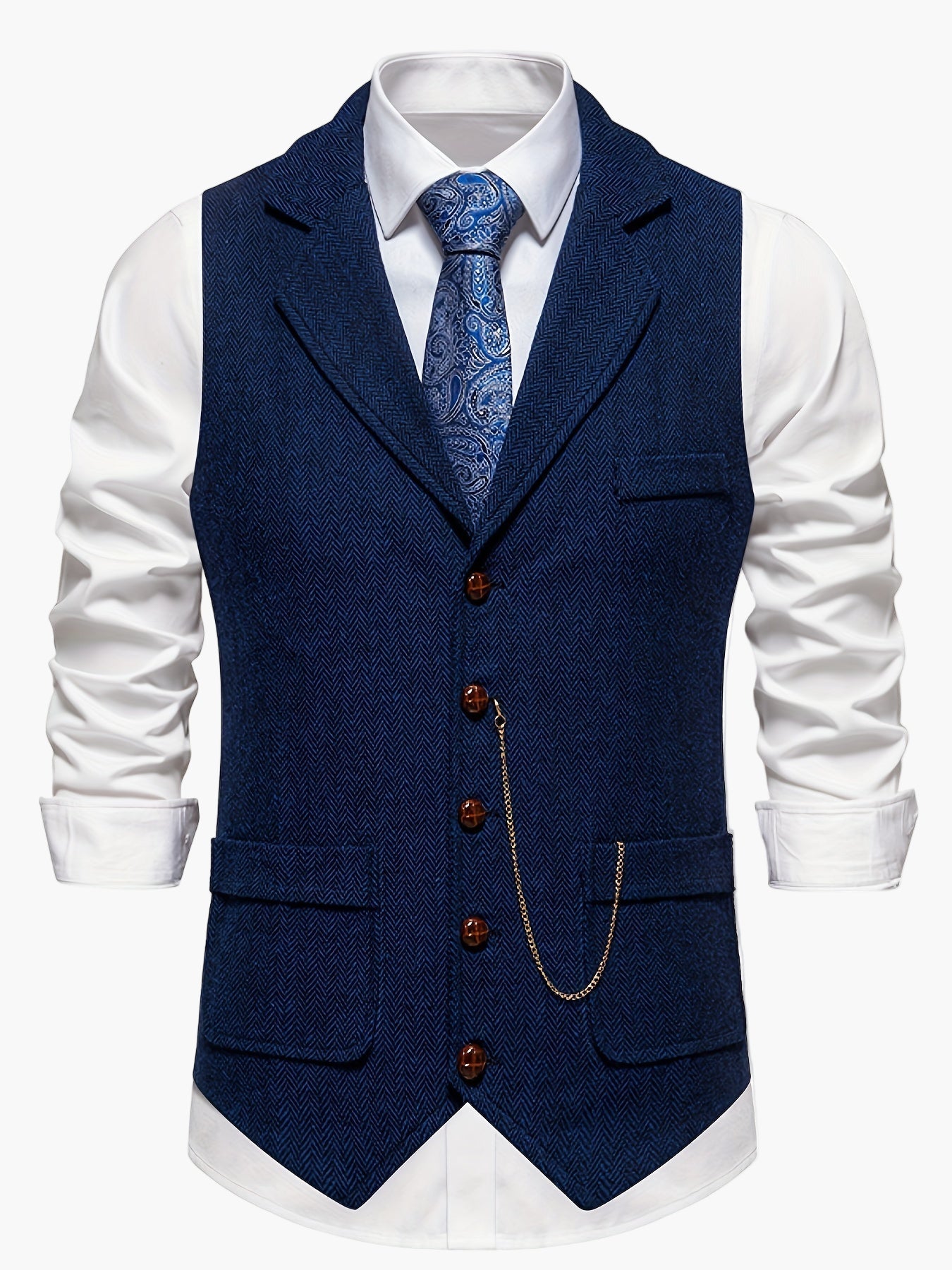 Chaleco Hombre Elegante Estilo Vintage para Atuendo Formal o Casual