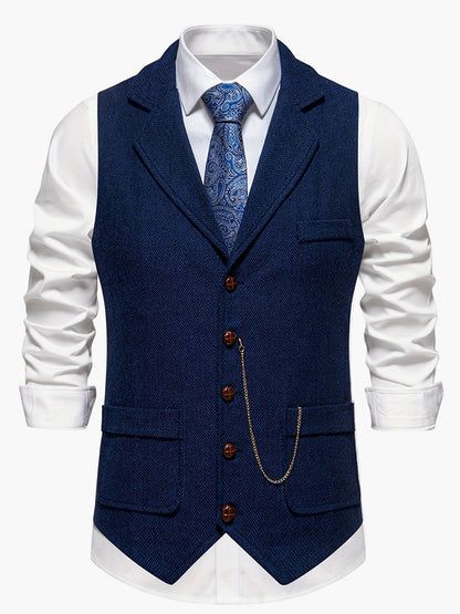 Chaleco Hombre Elegante Estilo Vintage para Atuendo Formal o Casual