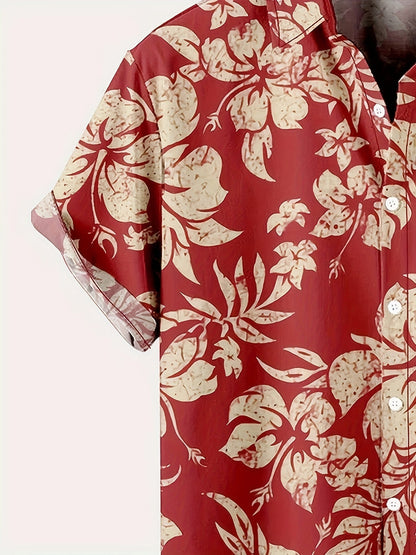 Vintage Hawaiihemd Herren mit Blumenmuster für Urlaub und Sommer