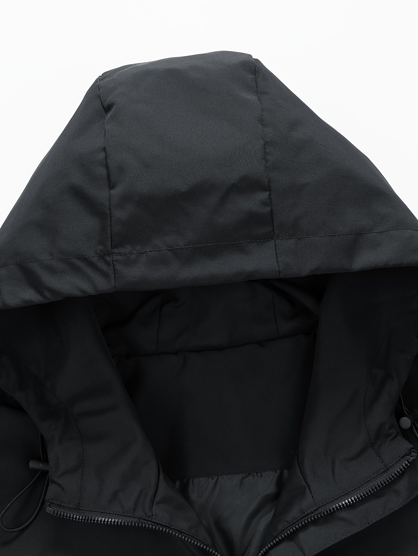 Veste à Capuche Noire Imprimé Dragon Rouge Fermeture Éclair Homme