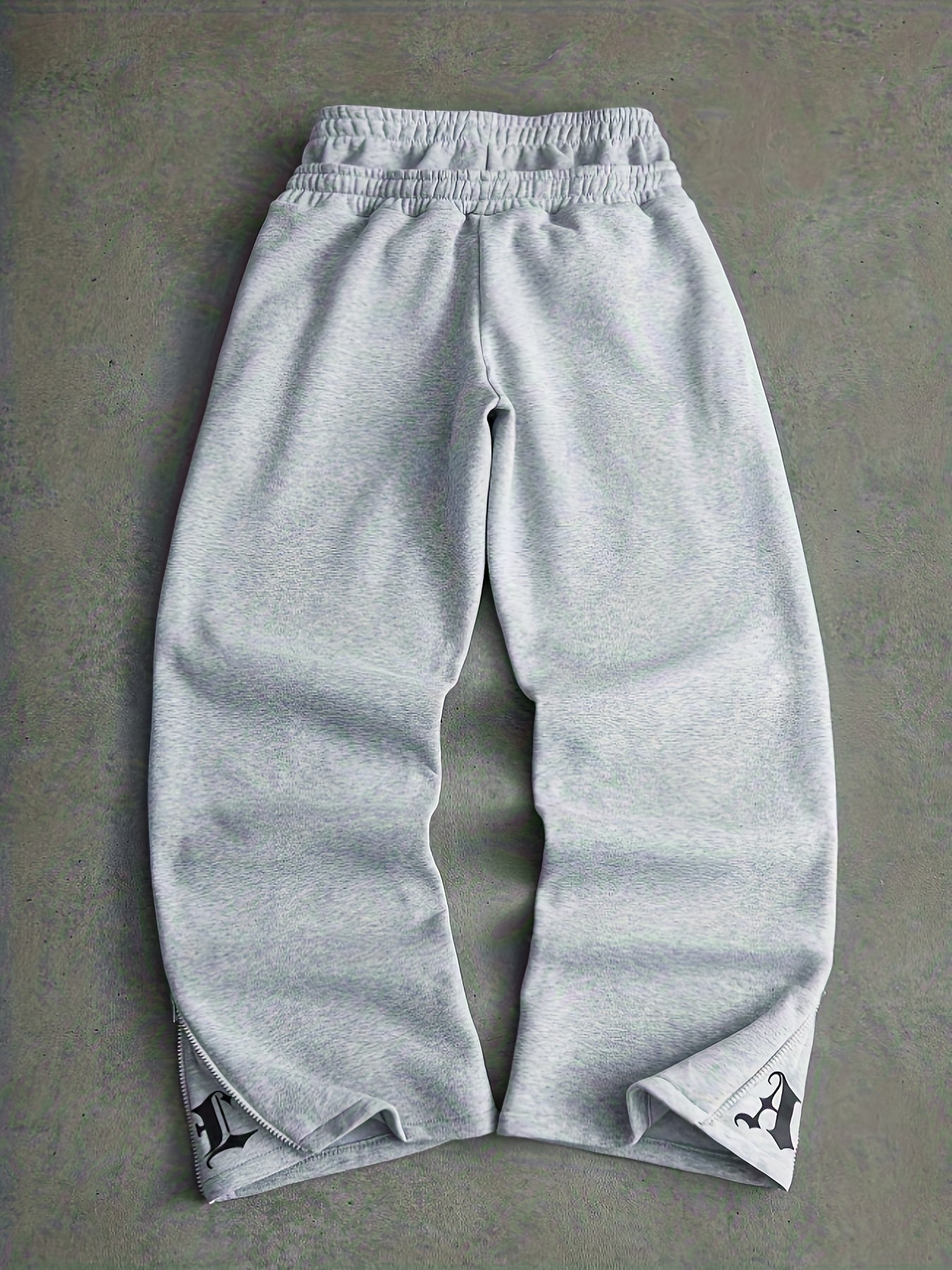 Pantalon de jogging ample brodé noir pour homme