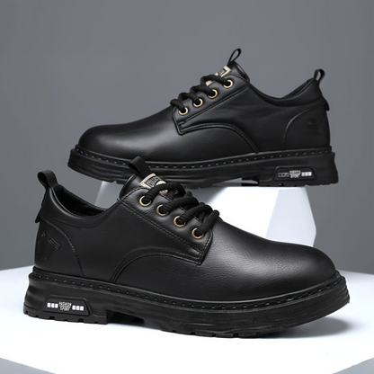 Chaussures basses homme à lacets noires semelle épaisse