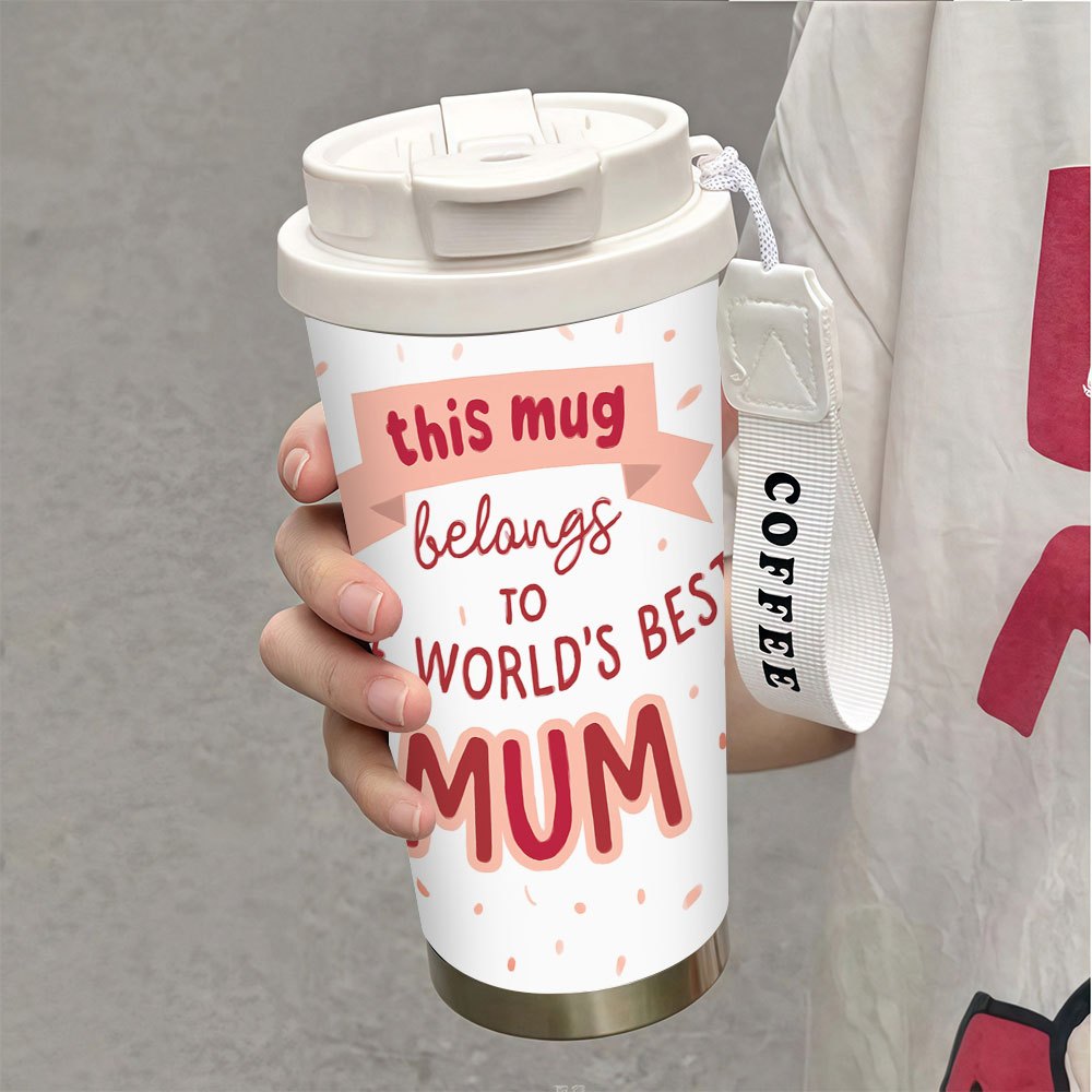 Borraccia Termica da Viaggio Donna – Regalo Originale per la Migliore Mamma, Stile Moderno e Messaggio Affettuoso