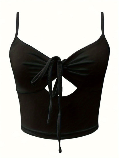 Women's tie-front crop top, modern style for daily use