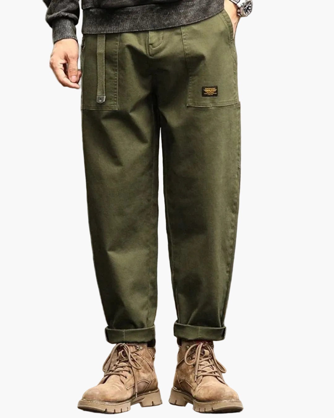 Pantalon cargo décontracté homme style vintage utilitaire pour tous les jours