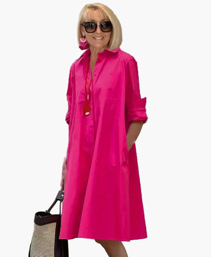Wijde chique nachthemdjurk voor dames, elegante ontspannen stijl, ideaal voor dagelijks gebruik