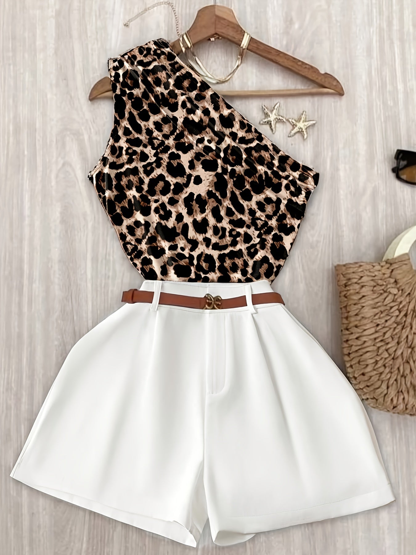 Mono corto elegante asimétrico para mujer, estilo chic, ideal para primavera-verano