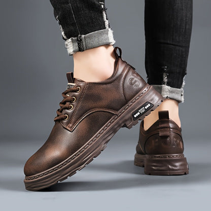 Chaussures basses homme à lacets noires semelle épaisse