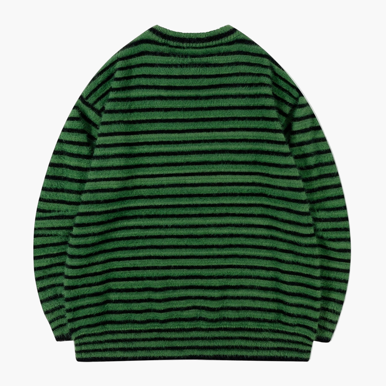 Herrtröja i streetwearstil med ränder, lös passform för höst och vinter