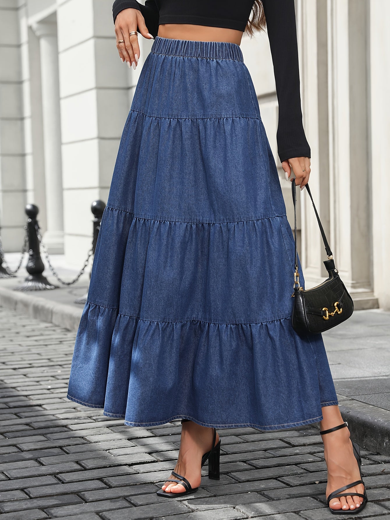 Jupe Longue Femme Élégante Style Bohème pour Printemps Été