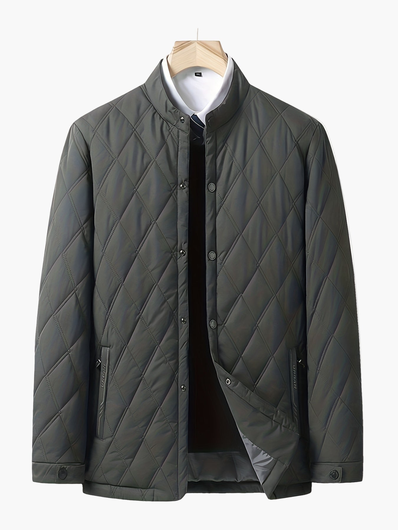 Herre quiltet jakke i urban stil med avslappet eleganse