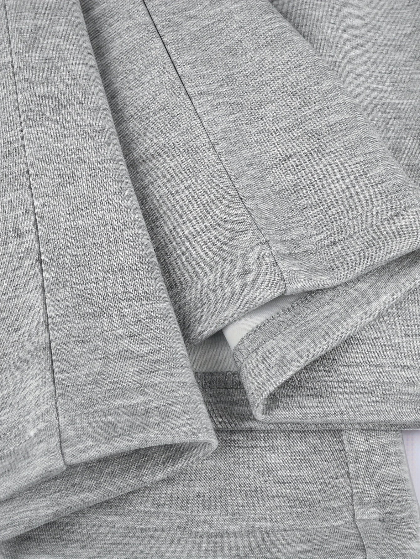 Ensemble Sport Décontracté Femme Col V Manches Longues & Pantalon Large Gris Los Angeles