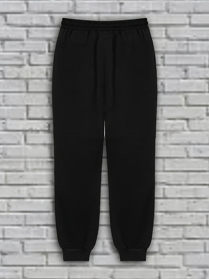 Ensemble Homme Pull Col Rond Texturé Blanc et Pantalon de Jogging Noir