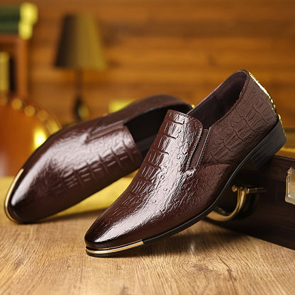 Zapatos de vestir elegantes para hombre tipo mocasín sin cordones – Para negocios y ocasiones formales
