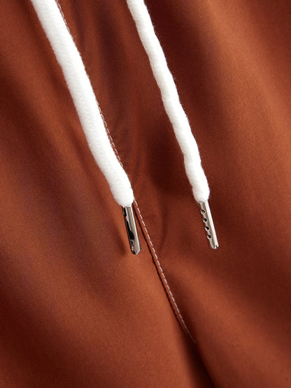 Ensemble décontracté à rayures pour homme, style vacances, chemise à manches courtes et short