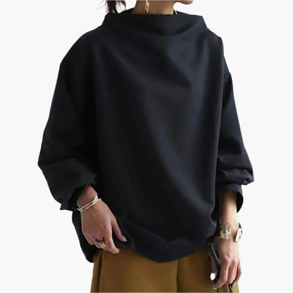 Damelangærmet oversized pullover i elegant stil til dagligt brug eller kontoret