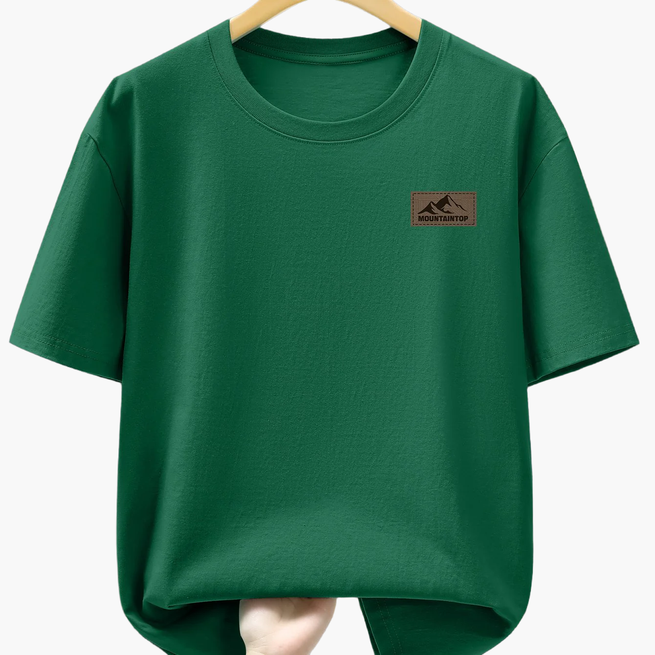 T-shirt casual męski w sportowym stylu z nadrukiem gór – Idealny na wypoczynek i weekend