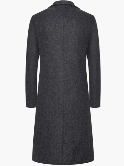 Manteau Long Style Classique Homme Élégant pour Automne et Printemps