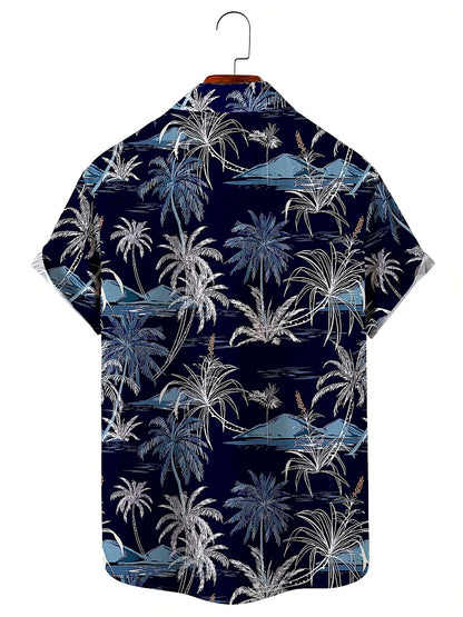 Chemise hawaïenne décontractée homme style plage imprimé tropical pour été
