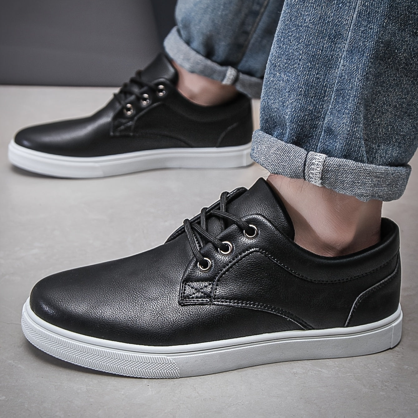 Chaussures décontractées homme style urbain à lacets pour usage quotidien