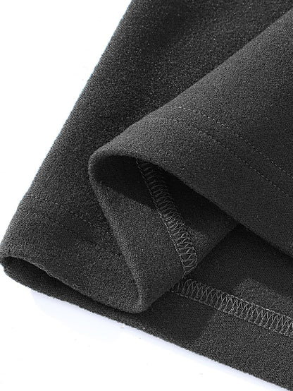 Haut à col montant doux couleur unie manches longues pour homme
