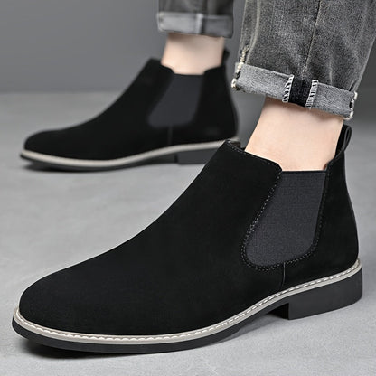 Bottes Chelsea Homme en Faux Daim, Élastiques Latéraux