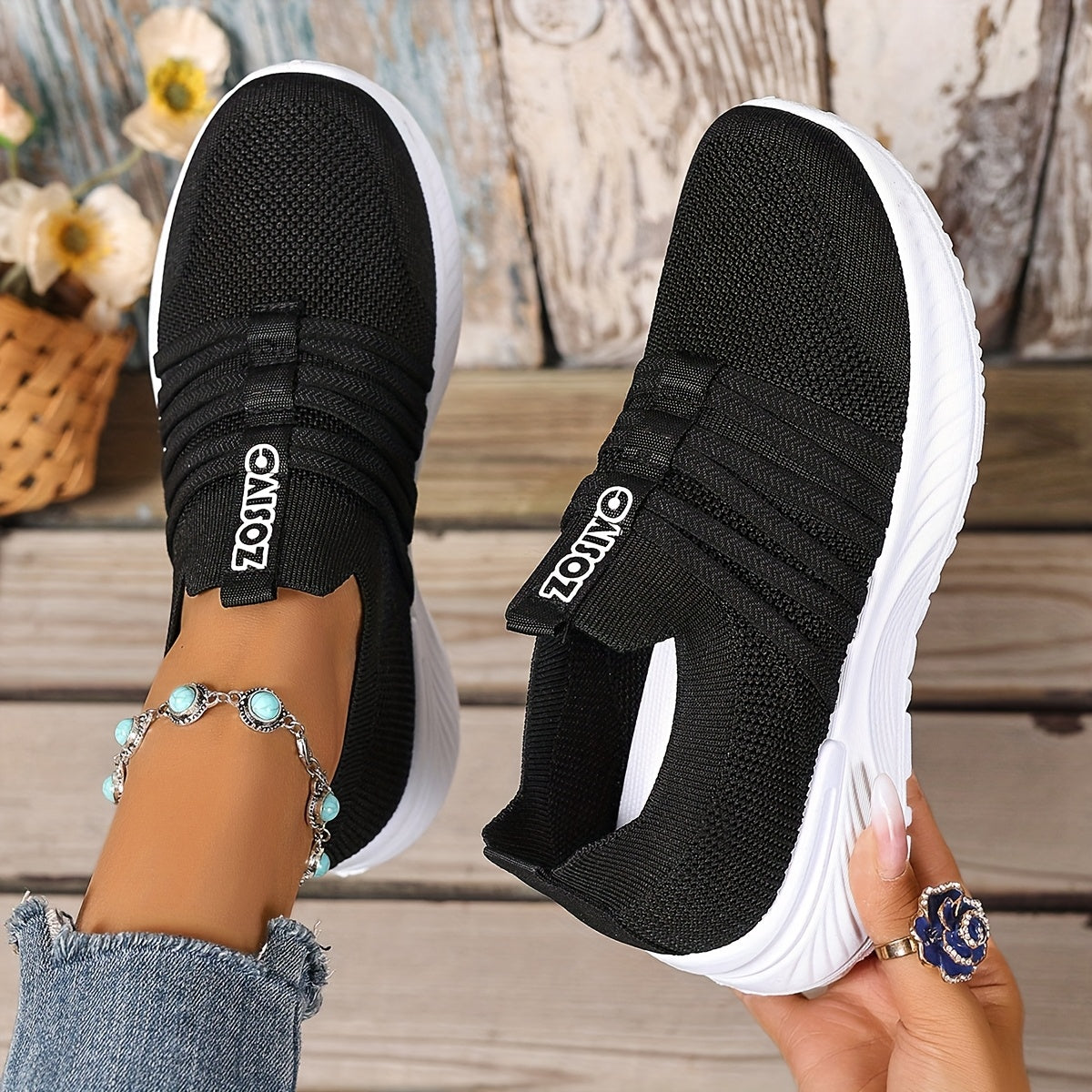 Zapatillas Slip-On Casual para Mujer Estilo Deportivo Urbano