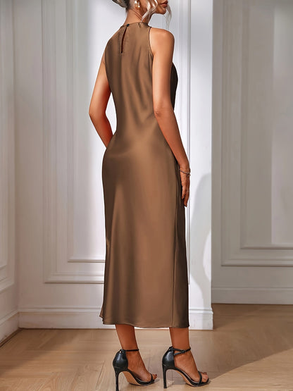 Robe Élégante Femme Coupe Droite Style Décontracté pour Soirée ou Quotidien