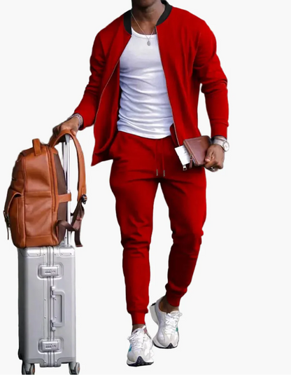 Ensemble Survêtement Homme Style Sport Moderne Polyvalent Idéal Voyage et Quotidien