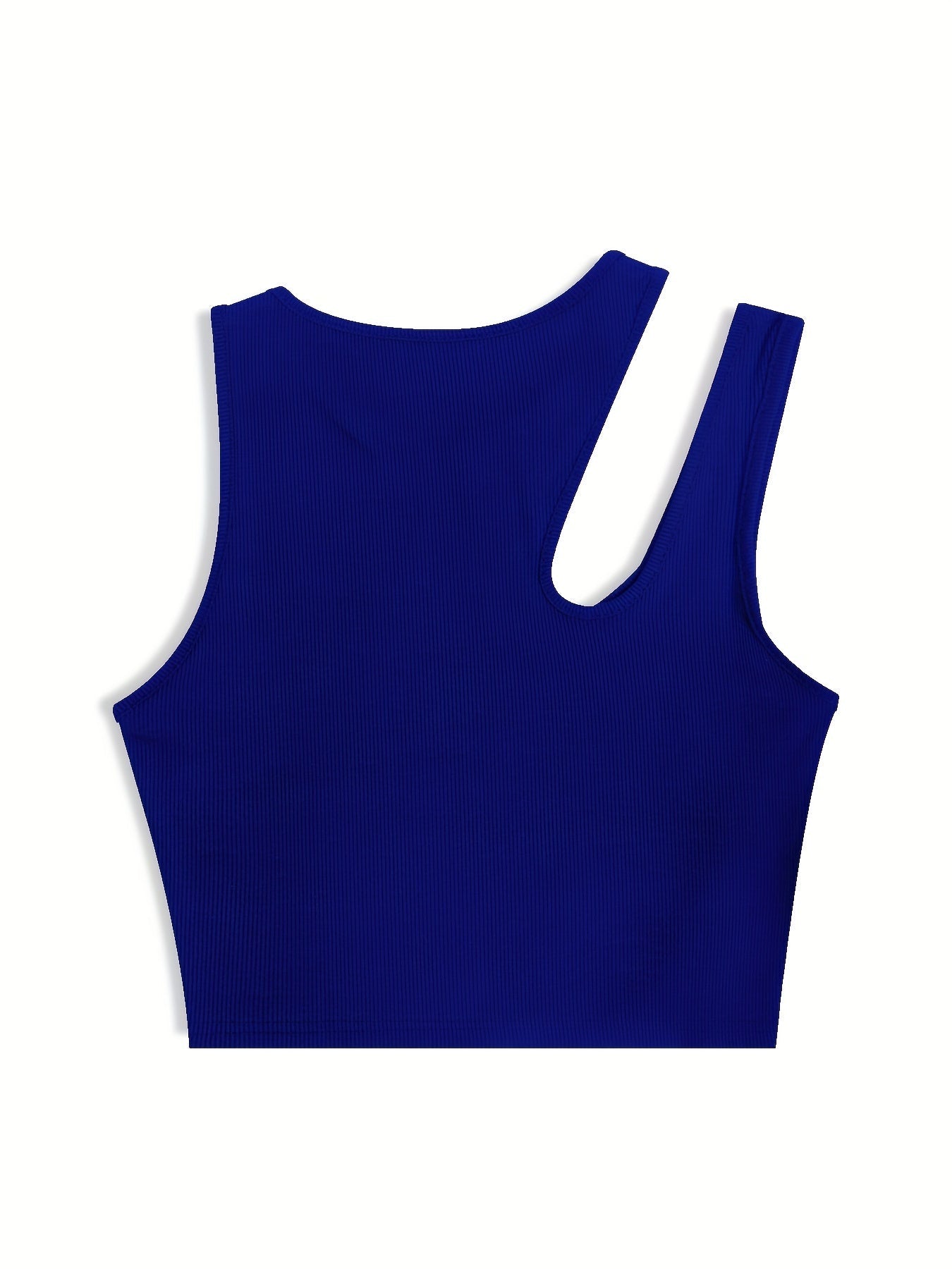 Camiseta sin mangas para mujer estilo asimétrico de moda para el verano - corte corto, look sexy y moderno