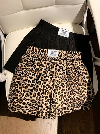 Shorts décontractés femme style léopard et uni parfaits pour l'été