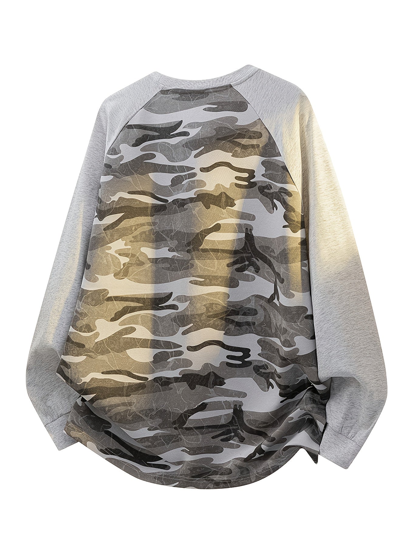 T-shirt à manches longues camouflage Raglan Vert Armée
