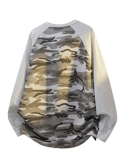 T-shirt à manches longues camouflage Raglan Vert Armée