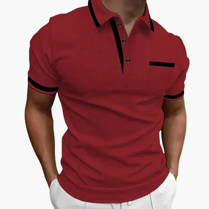 Polo til herre i urban chic stil med kontrasterende detaljer for en velstelt hverdagslook