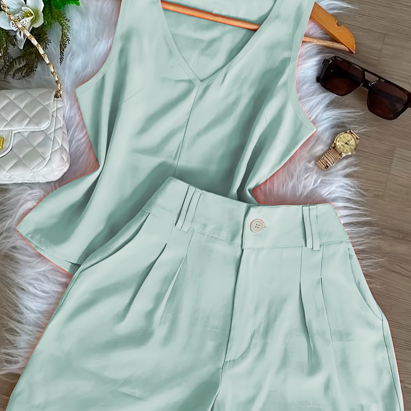 Ensemble Débardeur et Short Femme Style Décontracté Chic Été