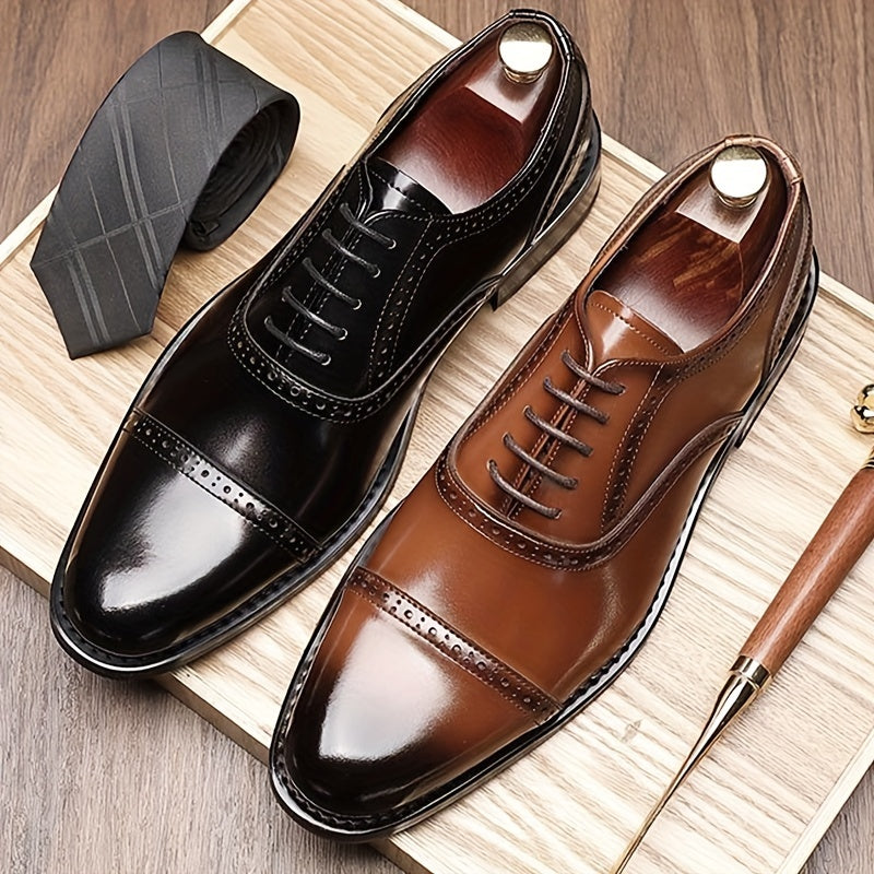 Zapatos de vestir elegantes para hombre con cordones, estilo business y diario