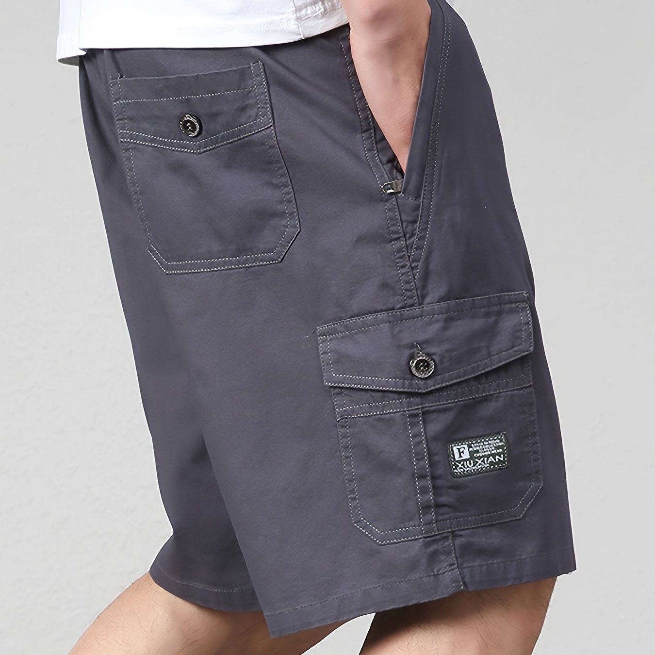 Pantaloni Cargo Corti Uomo Multi-tasche per Uso Quotidiano e Tempo Libero