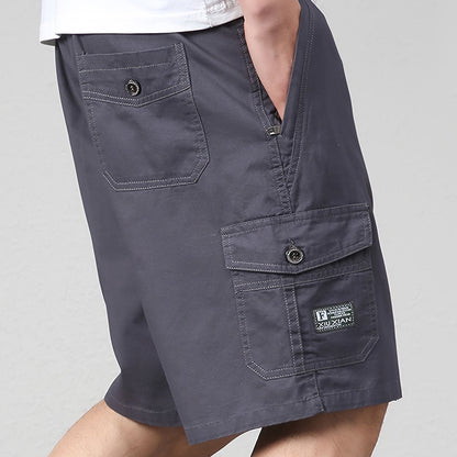 Pantaloni Cargo Corti Uomo Multi-tasche per Uso Quotidiano e Tempo Libero
