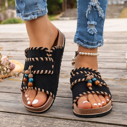 Sandales mules bohèmes pour femme style artisanal décontracté