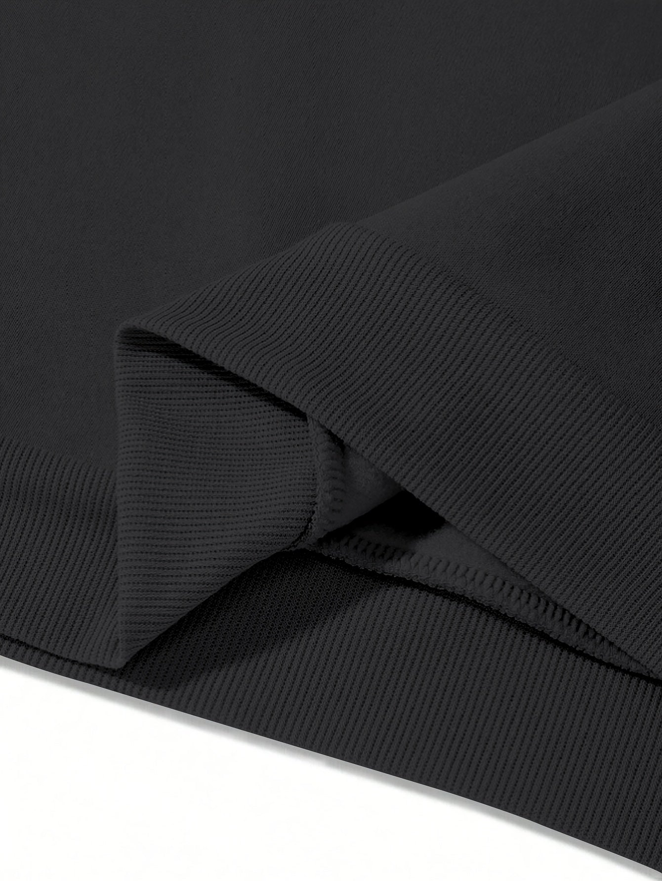 Ensemble Survêtement Homme Bicolore à Capuche et Bandes Horizontales Gris et Noir