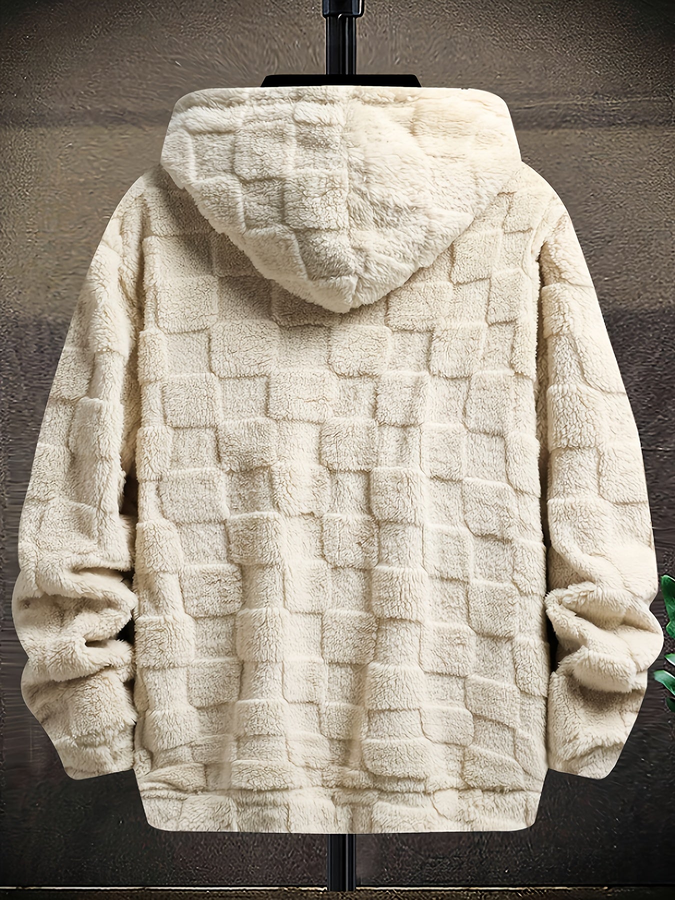 Sweat à capuche doux texturé en peluche pour homme avec motif « California Keynote »
